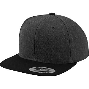 The classic snapback 2-tone  (6089MT) - Charcoal/Black, One size
