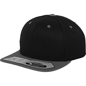 110 fitted snapback (110) - Black/Grey, One size
