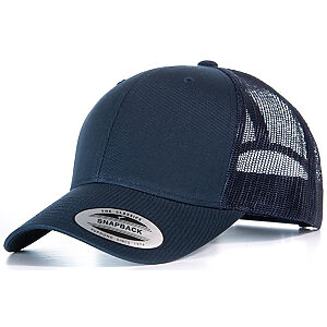 Retro trucker cap (6606) - Navy/Navy, One size