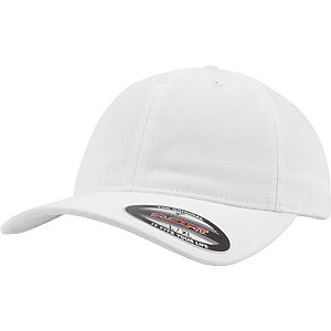 Flexfit garment washed cotton dad hat (6997) - White, S/M