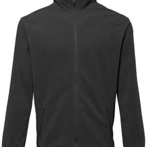 Full-zip fleece - Black, XS