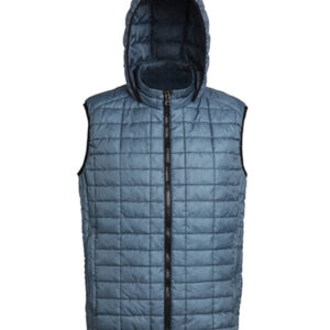 Honeycomb hooded gilet - Steel, XS