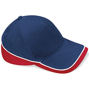 Teamwear competition cap - French Navy/Classic Red, One size