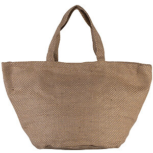 100% natural yarn dyed jute bag - Natural/Cappuccino, One size