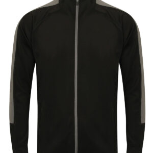 Knitted tracksuit top - Black/Gunmetal Grey, XXS