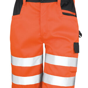 Safety cargo shorts - Orange, XS