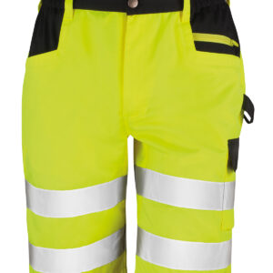 Safety cargo shorts - Yellow, XS