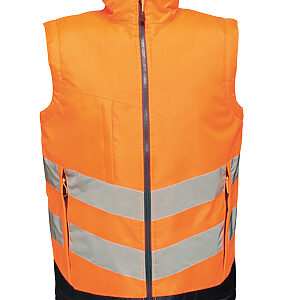 High-vis pro bodywarmer - Orange/Navy, S