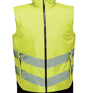 High-vis pro bodywarmer - Yellow/Navy, S