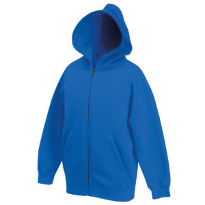 Kids classic hooded sweatshirt jacket - Royal, 5/6 Yrs