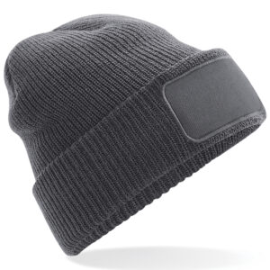 Thinsulate™ patch beanie - Graphite* Grey, One size