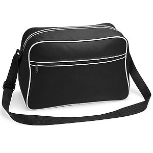 Retro shoulder bag - Black White, One size