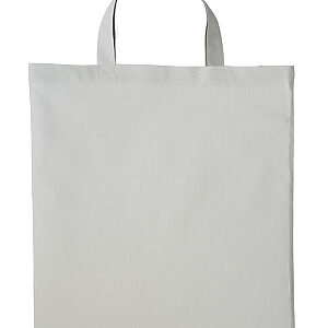 Cotton shopper short handle - Pastel Grey, One size