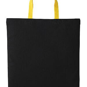 Varsity cotton shopper short handle - Black/Sunflower, One size