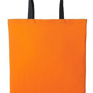 Varsity cotton shopper short handle - Orange/Black, One size