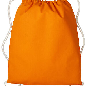 Gymsac with cords - Orange/Natural, One size