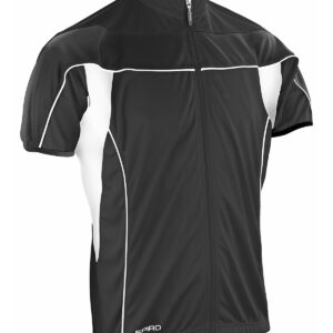 Spiro bikewear full-zip top - Black White, S