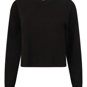 Women's cropped slounge sweat - Black, S