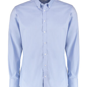 Stretch Oxford shirt long-sleeved (slim fit) - Light Blue, 13.5