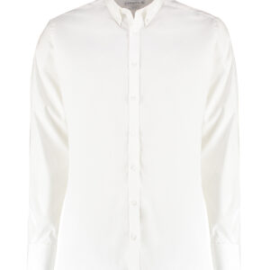 Stretch Oxford shirt long-sleeved (slim fit) - White, 13.5