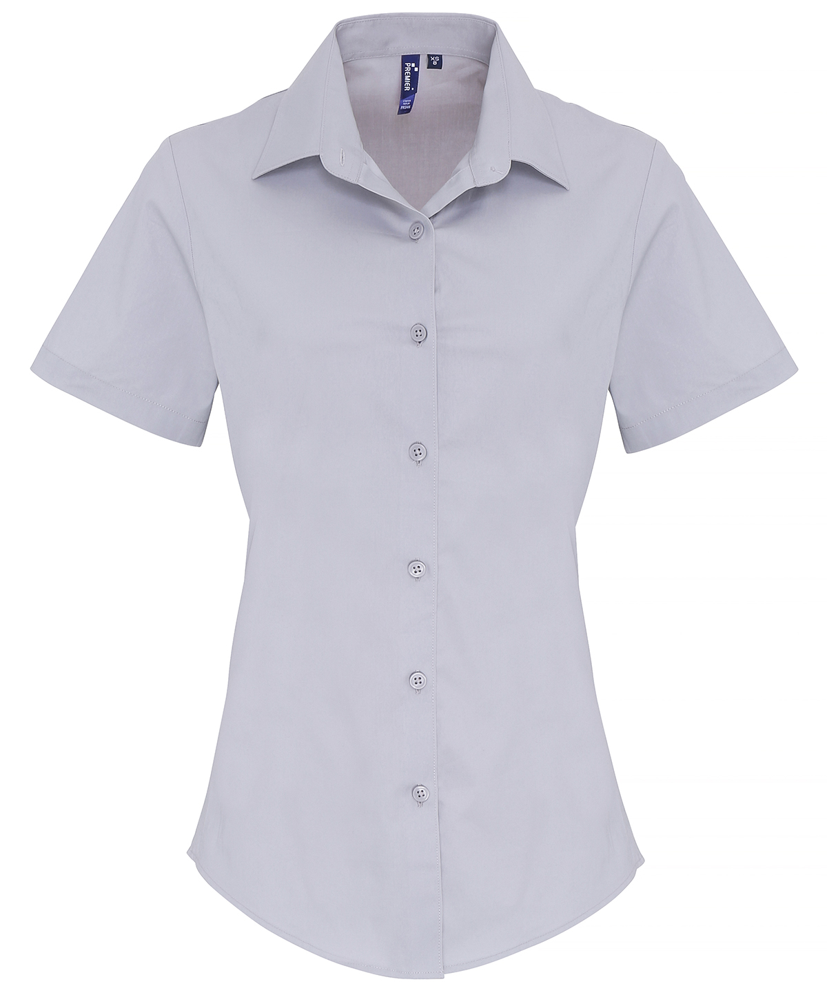 Women's stretch fit cotton poplin short sleeve blouse - Image 3