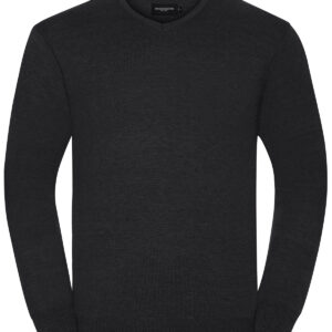 V-neck knitted sweater - Charcoal Marl, XXS