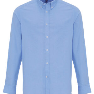 Cotton-rich Oxford stripes shirt - Oxford Blue, S