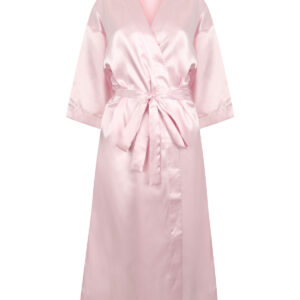 Women's satin robe - Light Pink, XS/S