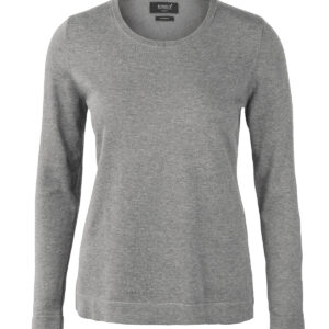 Women’s Brighton – elegant round neck - Grey Melange, XS