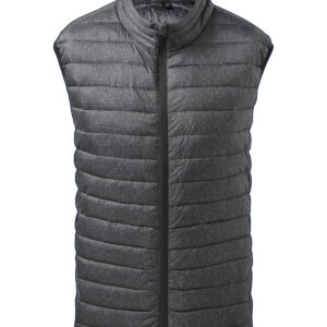 Melange padded gilet - Charcoal Melange, S