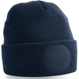 Circular patch beanie - French Navy, One size