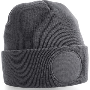 Circular patch beanie - Graphite* Grey, One size