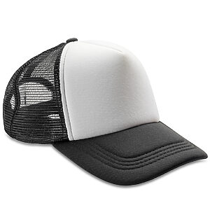 Core Detroit ½ mesh truckers cap - Black White, One size