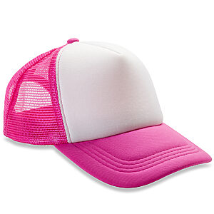 Core Detroit ½ mesh truckers cap - Super Pink/White, One size