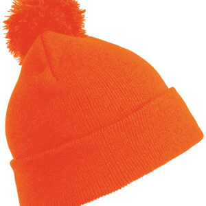 Junior pom pom beanie - Flo Orange, One size