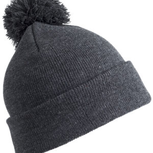Junior pom pom beanie - Grey, One size