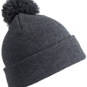 Pom pom beanie - Grey, One size