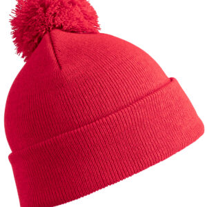 Pom pom beanie - Red, One size