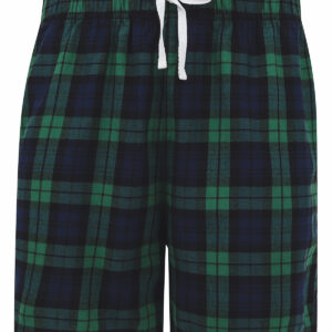 Tartan lounge shorts - Navy/Green Check, XS