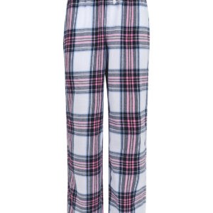 Kids tartan lounge pants - White/Pink Check, 5/6 Yrs