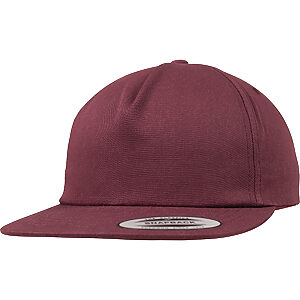 Unstructured 5-panel snapback (6502) - Maroon, One size