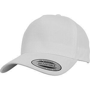 5-panel curved classic snapback (7707) - White, One size