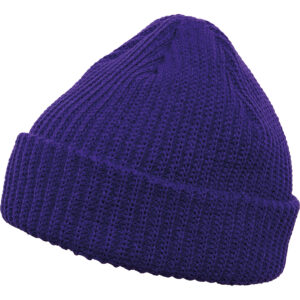 Rib beanie (1502RB) - Purple, One size