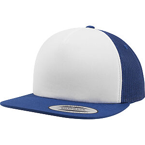Foam trucker with white front (6005FW) - Royal/White/Royal, One size