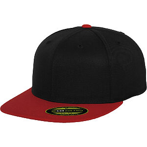 Premium 210 fitted 2-tone (6210T) - Black/Red, S/M