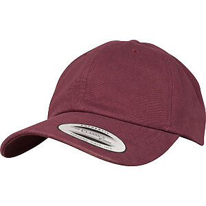 Peached cotton twill dad cap (6245PT) - Maroon, One size