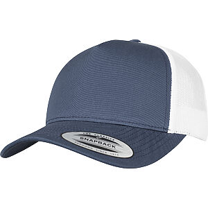 5-panel retro trucker 2-tone cap (6506T) - Navy/White, One size
