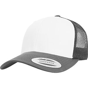 Retro trucker coloured front (6606CF) - Dark Grey/White/Dark Grey, One size