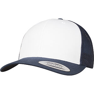 Retro trucker coloured front (6606CF) - Navy/White/Navy, One size