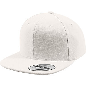 Melton wool snapback (6689M) - White, One size